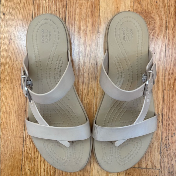 CROCS Women's Beige Strap Sandals - Picture 2 of 5